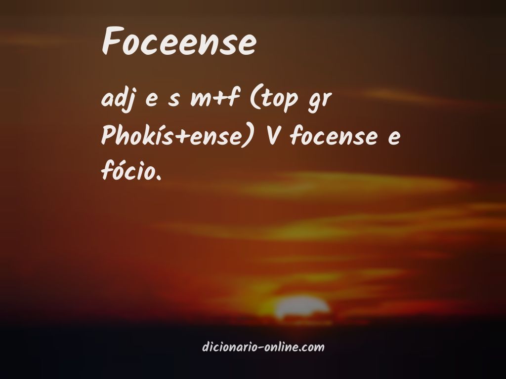 Significado de foceense