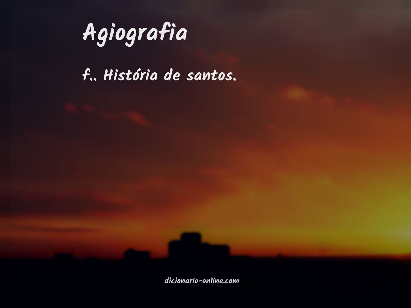 Significado de agiografia