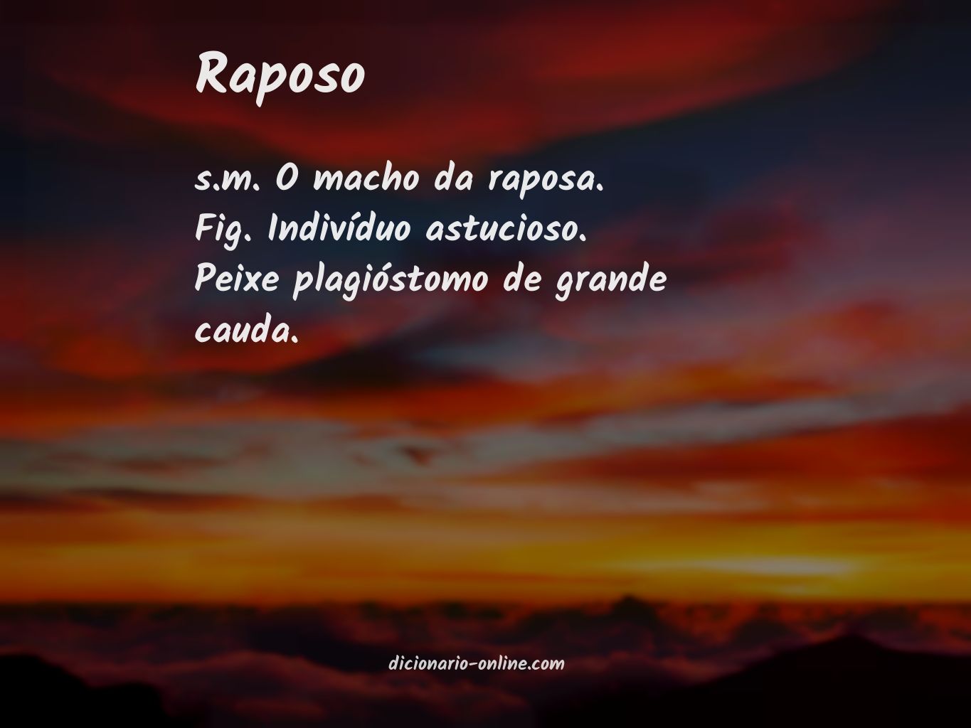 Significado de raposo