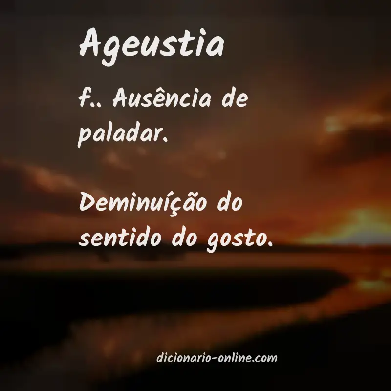 Significado de ageustia