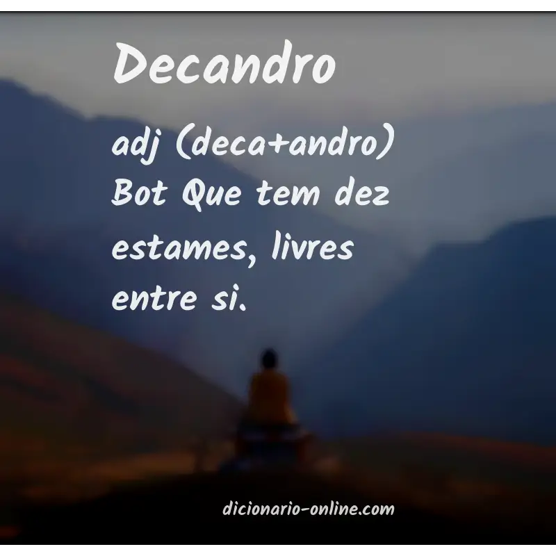 Significado de decandro