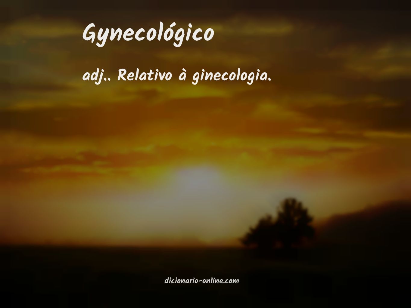 Significado de gynecológico