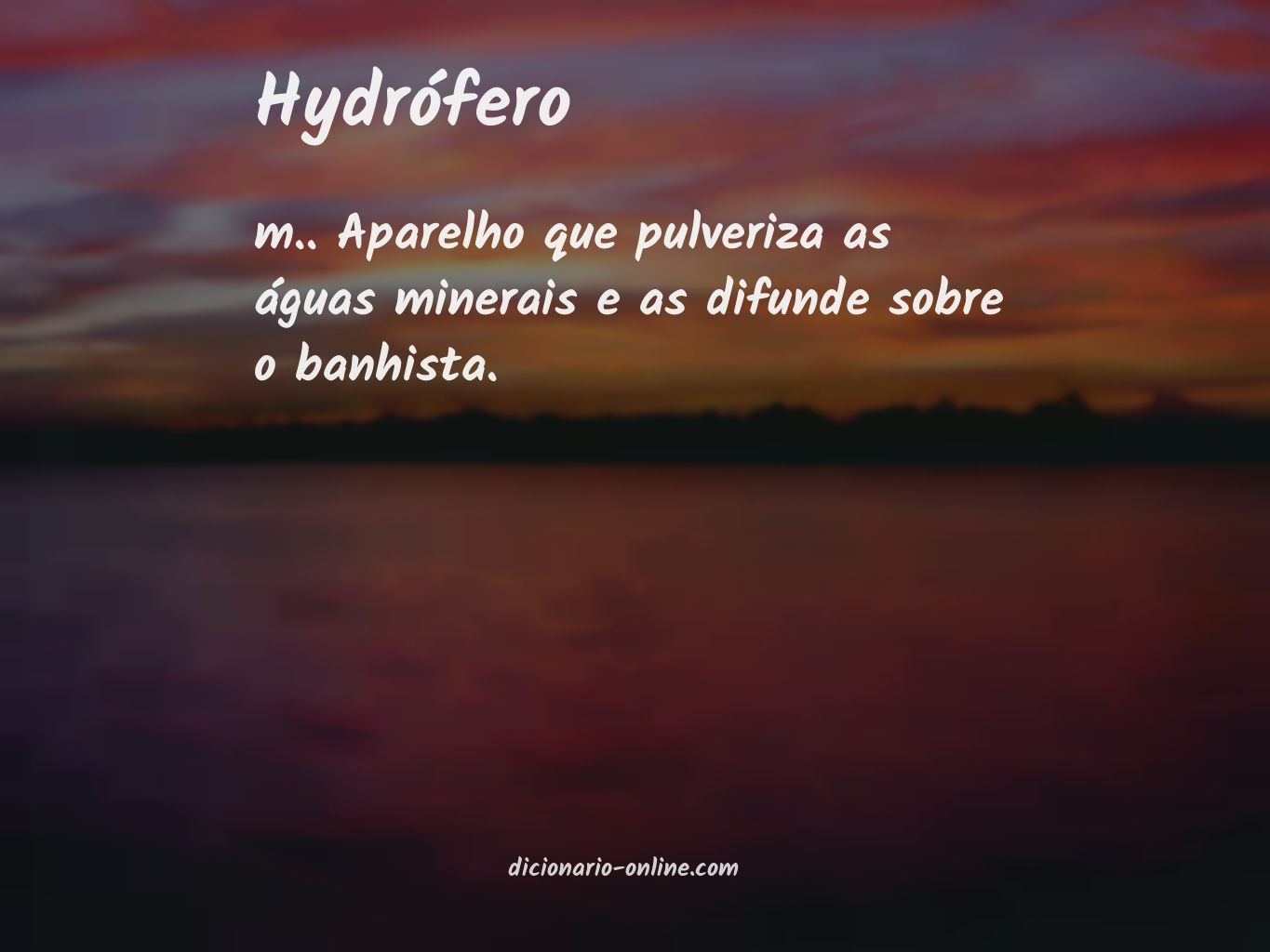 Significado de hydrófero