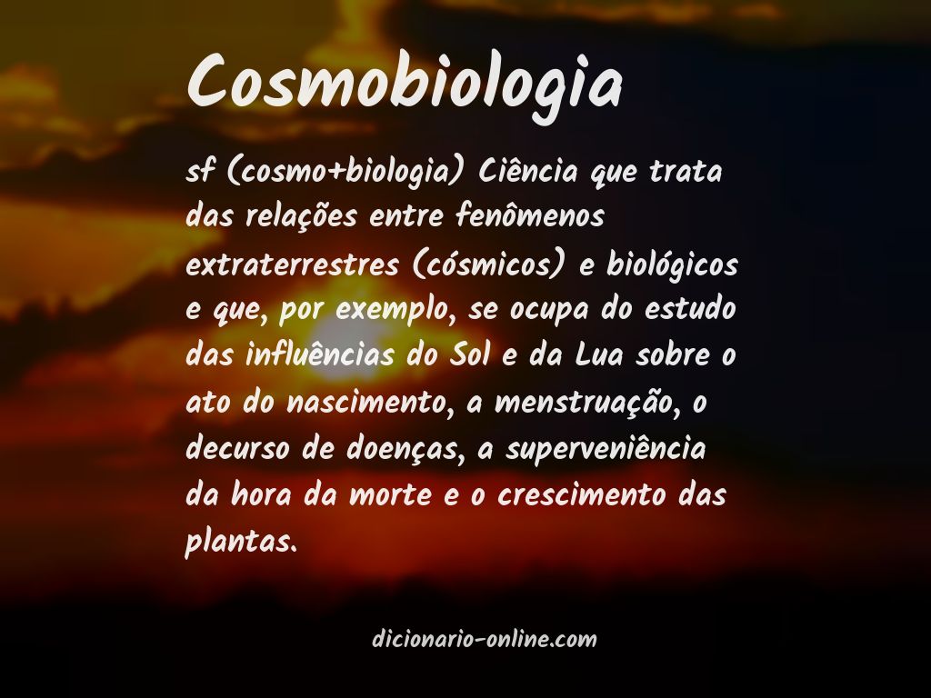 Significado de cosmobiologia