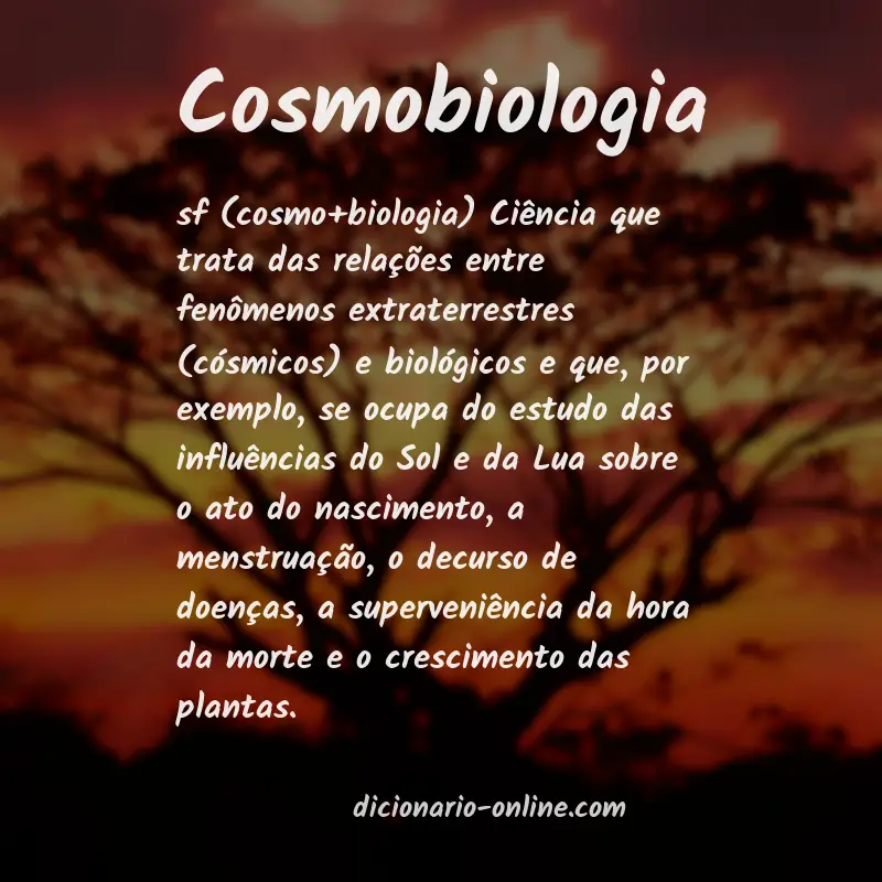 Significado de cosmobiologia