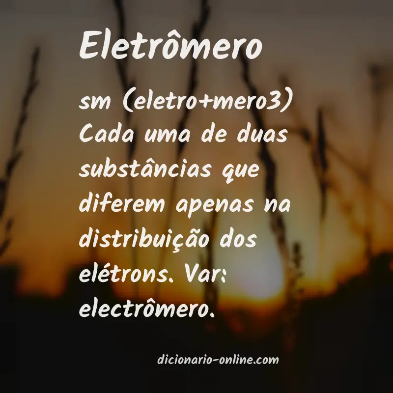 Significado de eletrômero