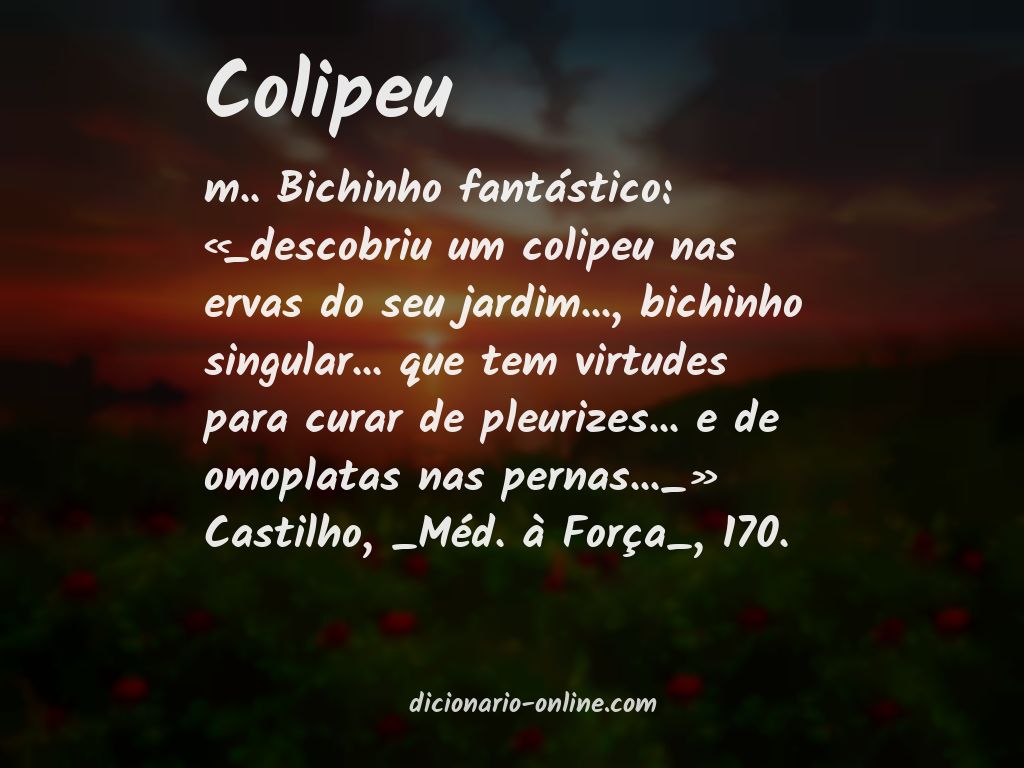 Significado de colipeu