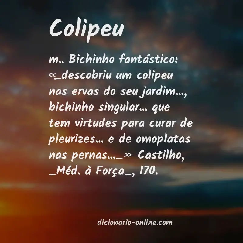 Significado de colipeu