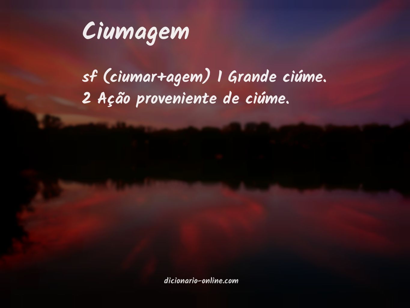 Significado de ciumagem