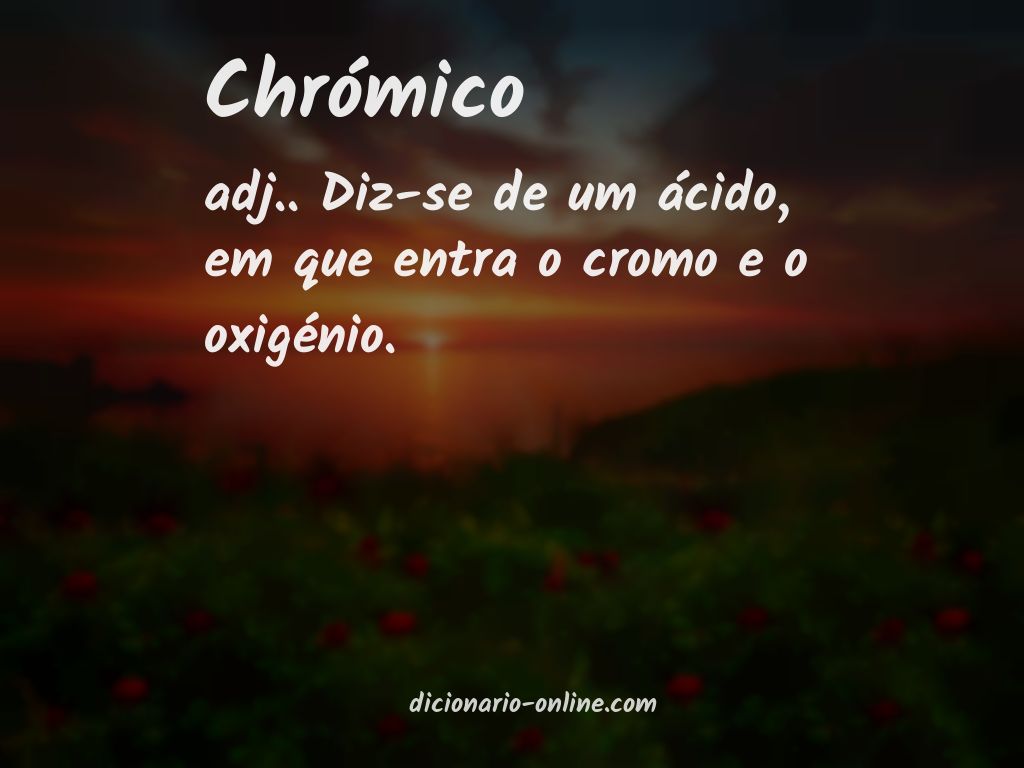 Significado de chrómico