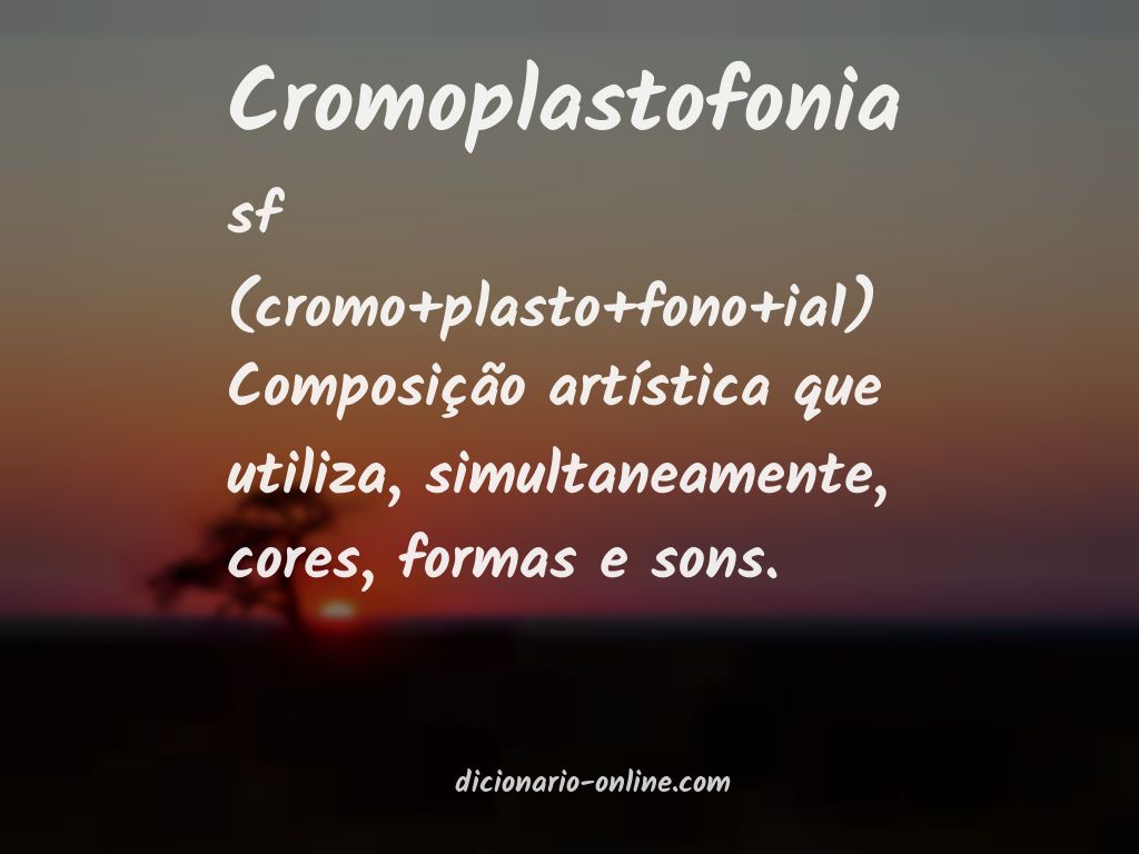 Significado de cromoplastofonia