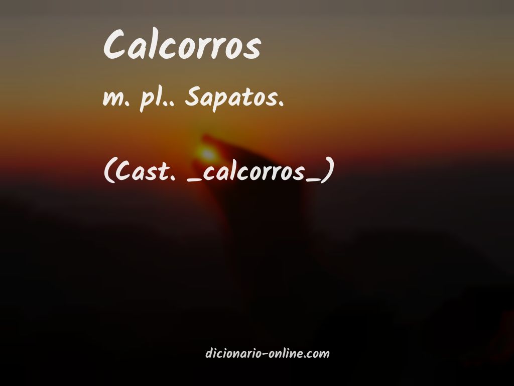 Significado de calcorros