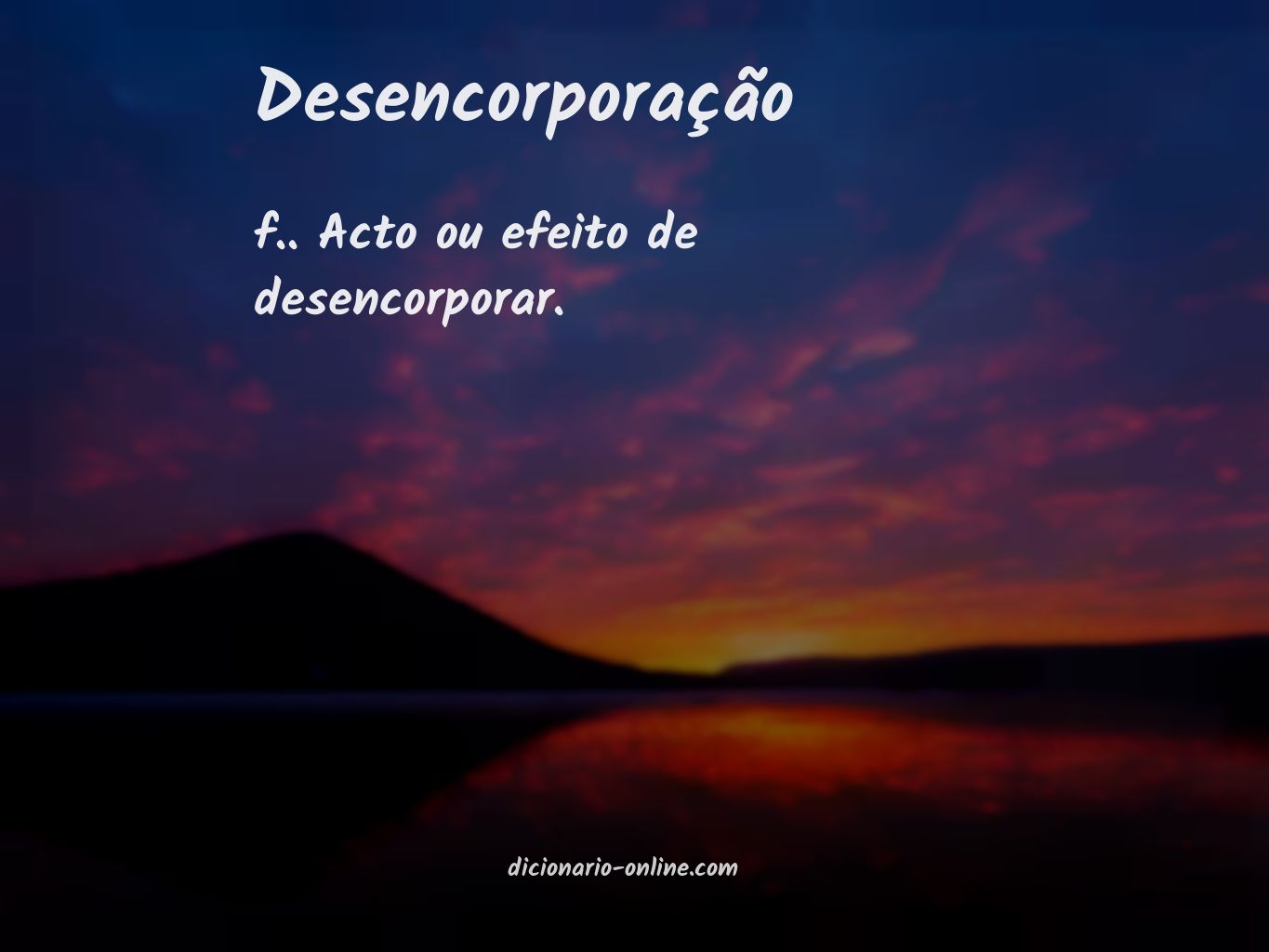 Significado de desencorporação