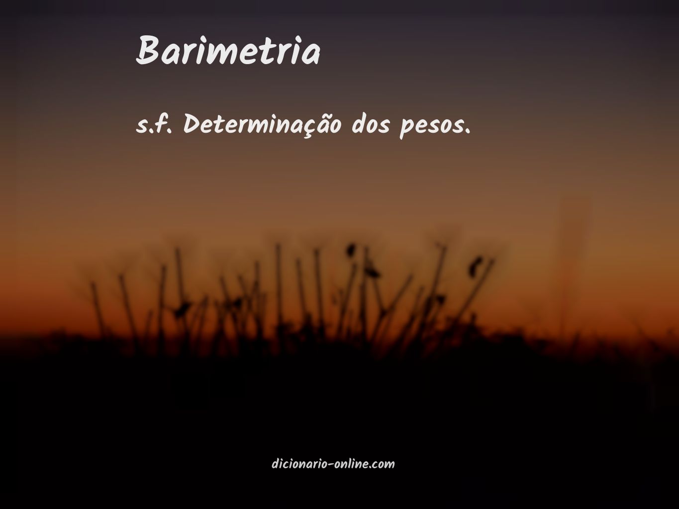 Significado de barimetria