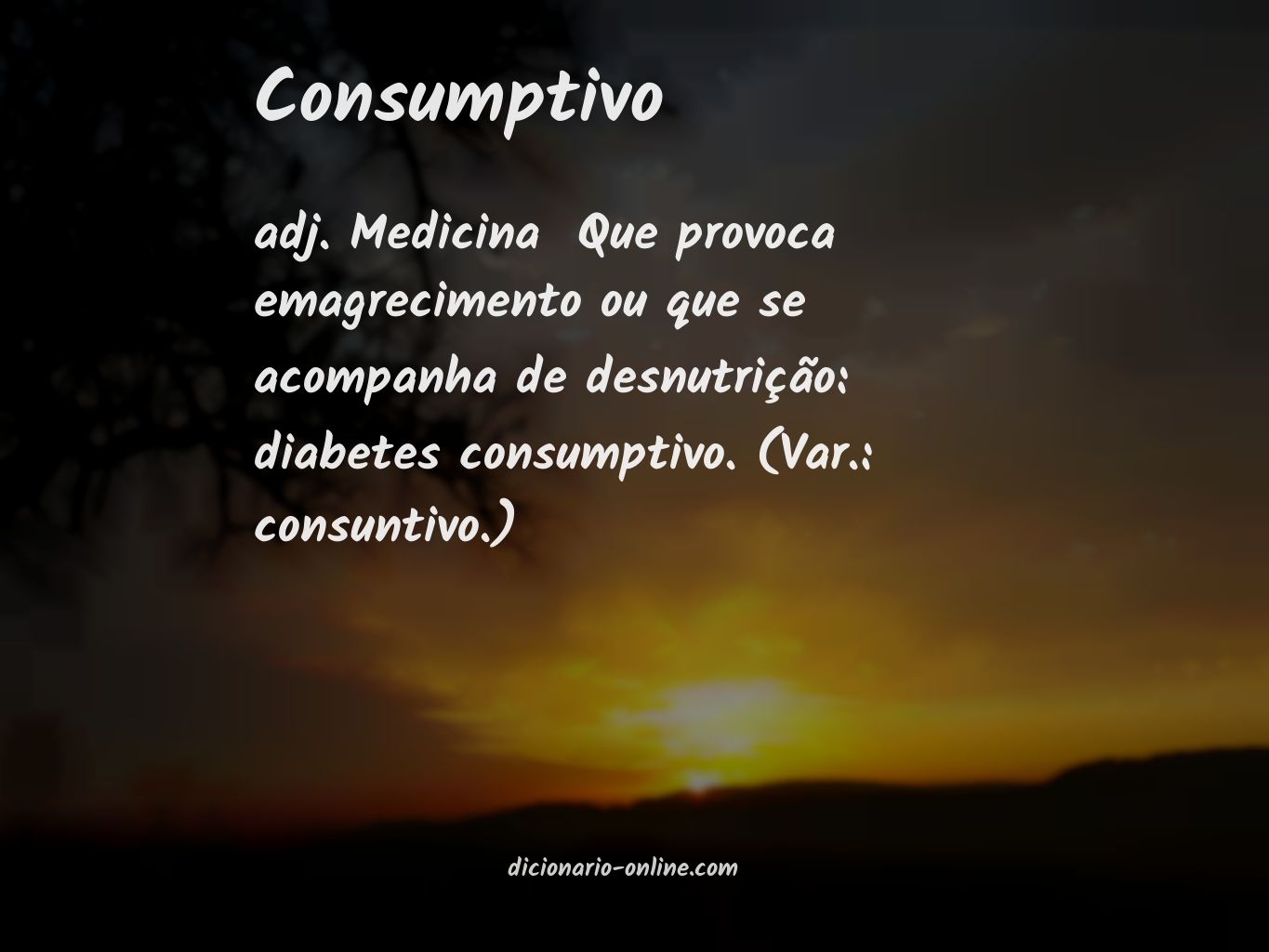 Significado de consumptivo