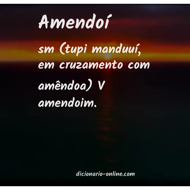 Significado de amendoí