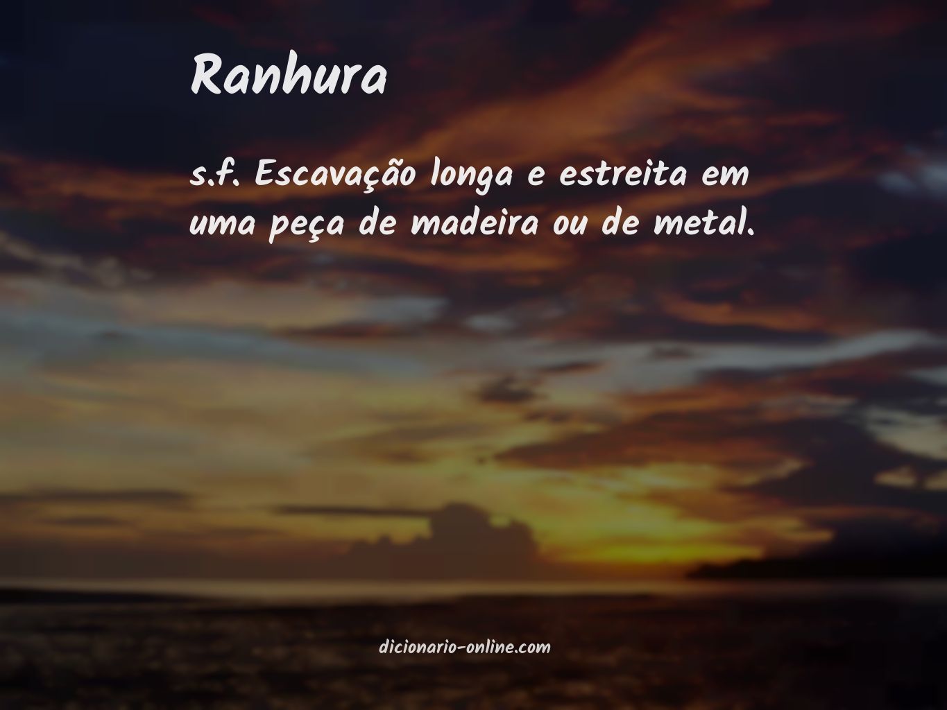 Significado de ranhura