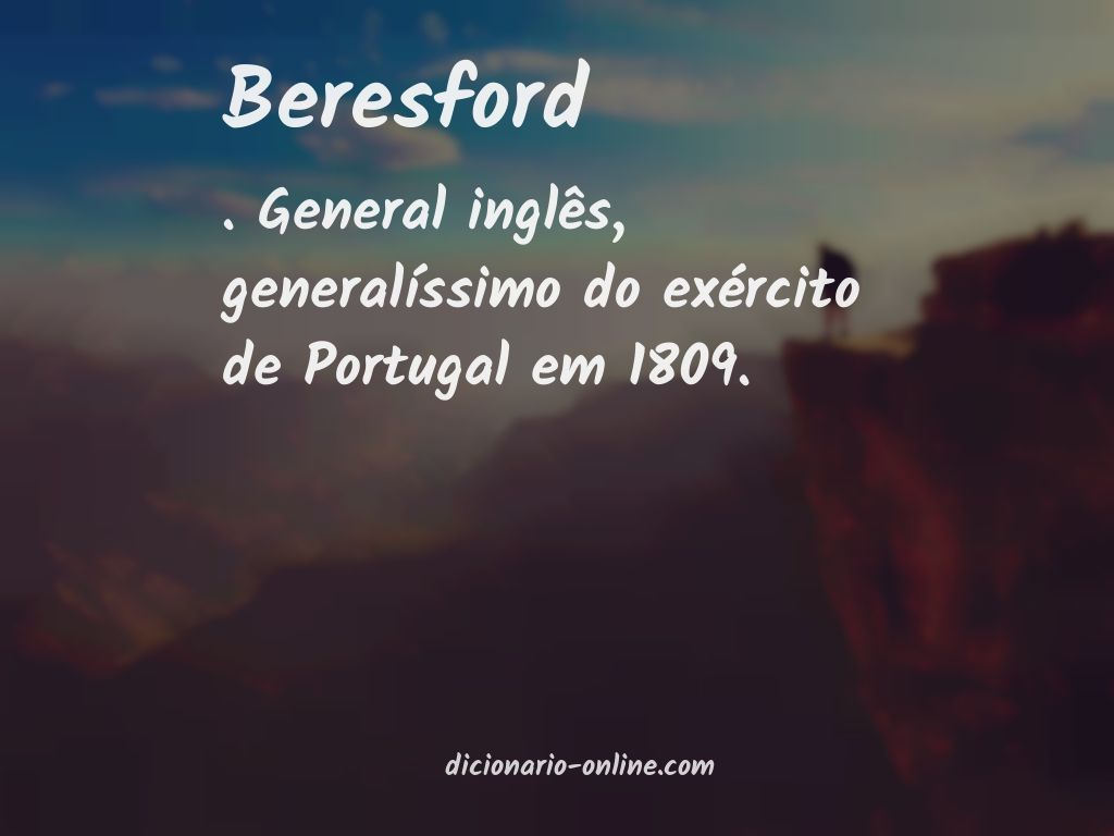 Significado de beresford