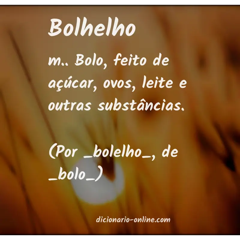 Significado de bolhelho