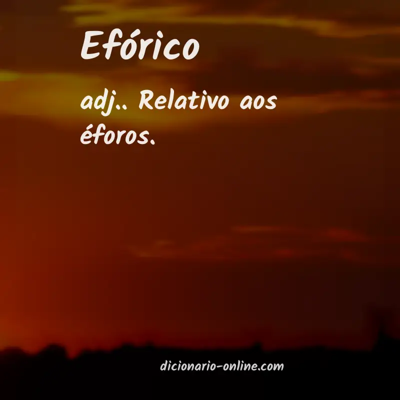 Significado de efórico