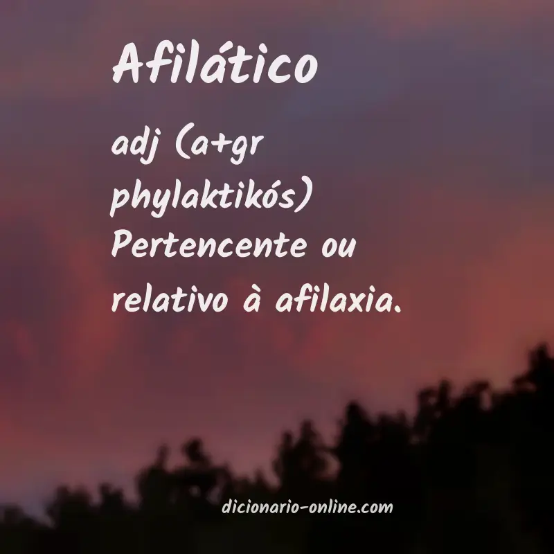 Significado de afilático