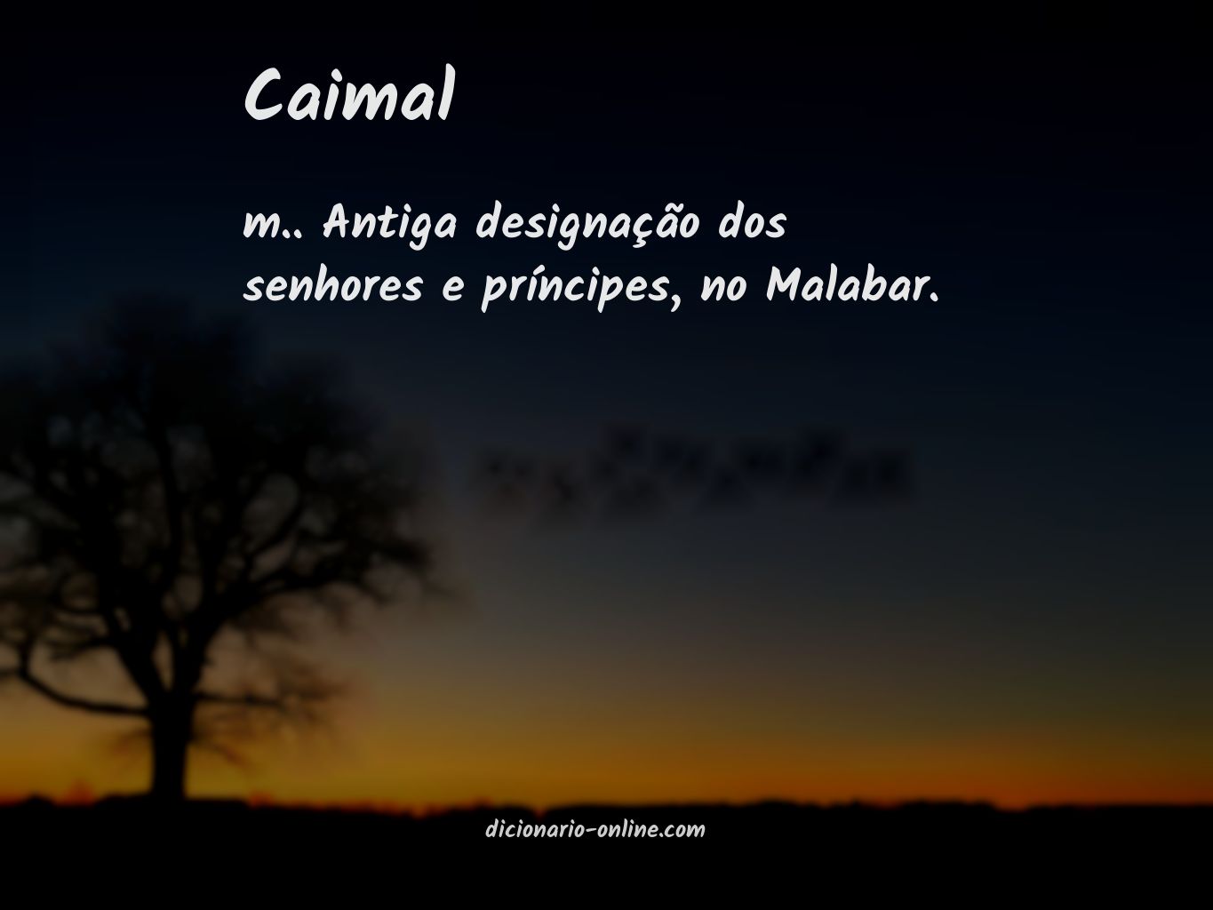 Significado de caimal