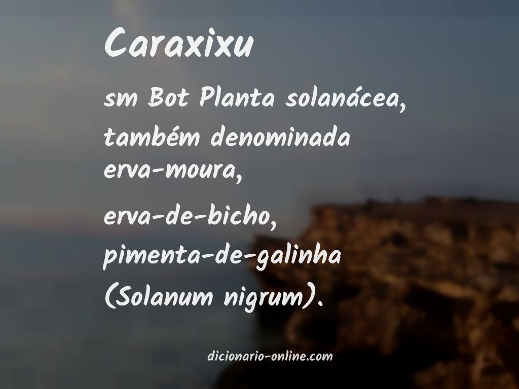 Significado de caraxixu