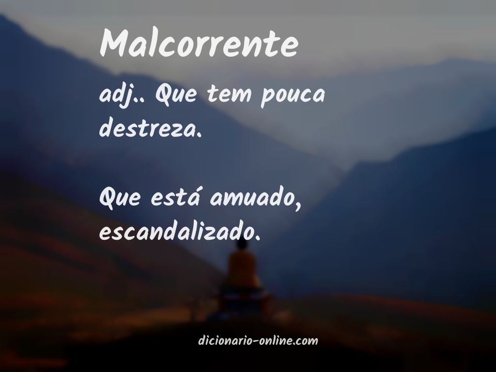 Significado de malcorrente