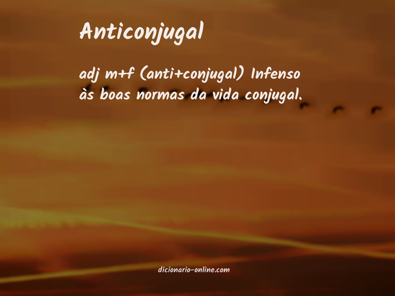 Significado de anticonjugal