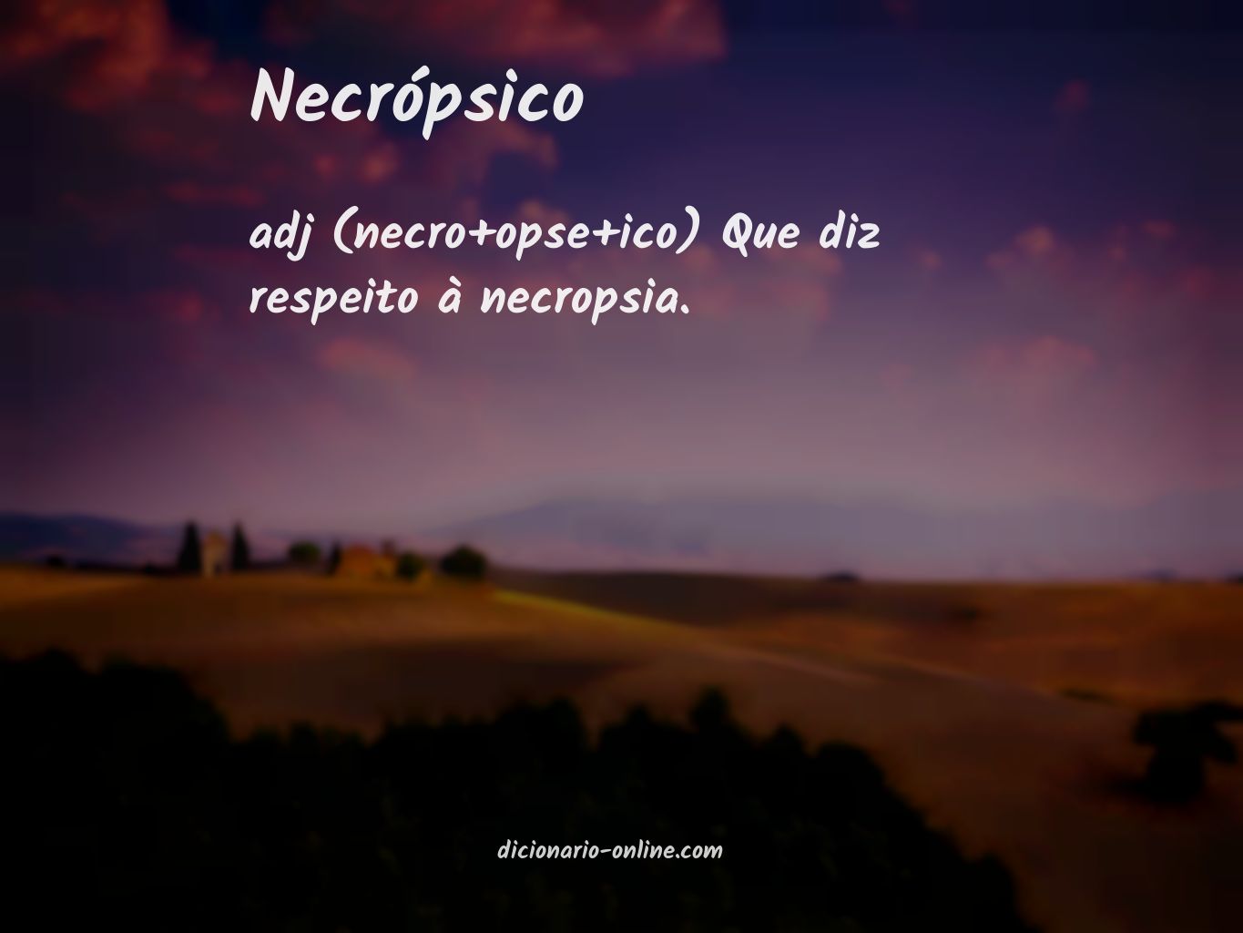 Significado de necrópsico