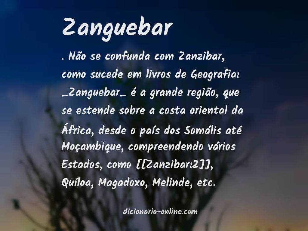 Significado de zanguebar