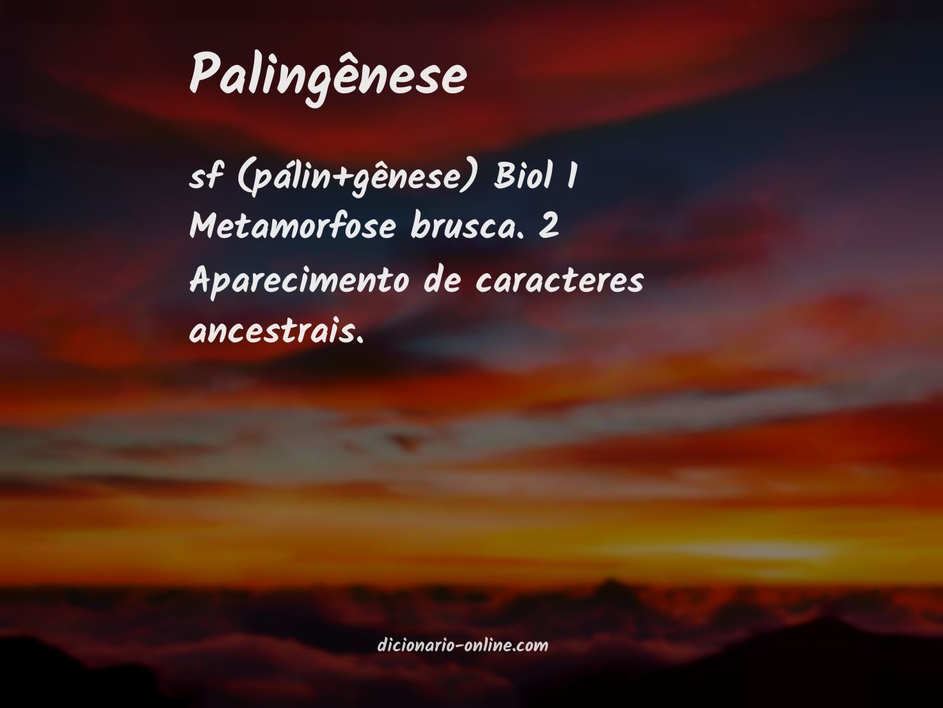 Significado de palingênese