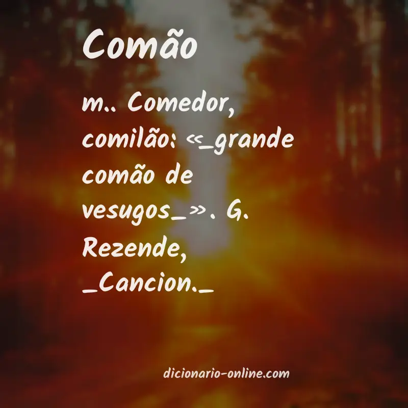 Significado de comão