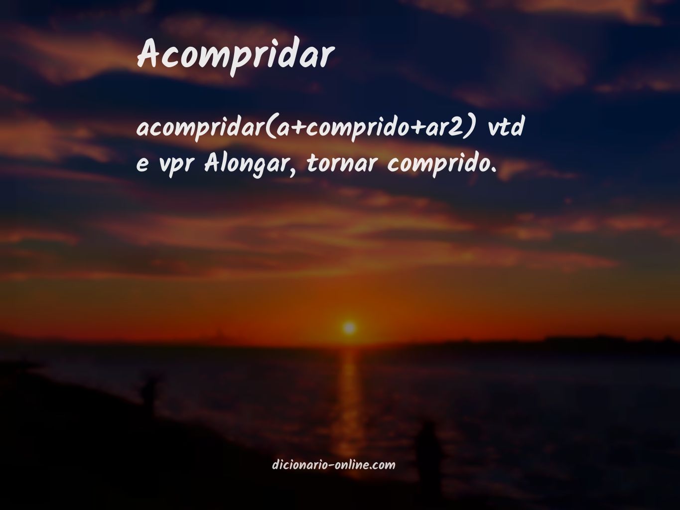 Significado de acompridar