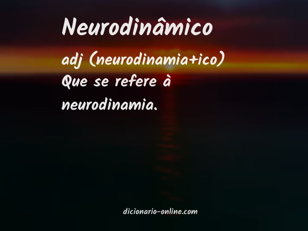 Significado de neurodinâmico