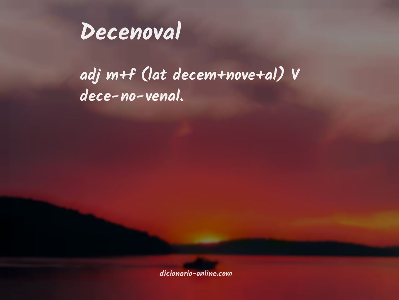 Significado de decenoval