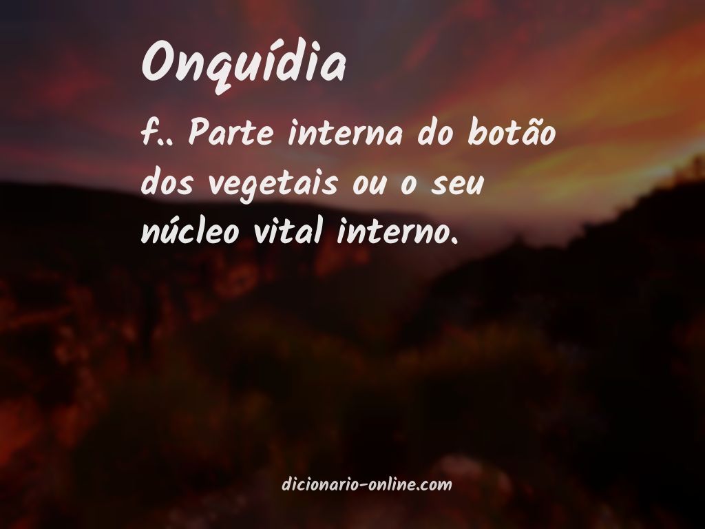 Significado de onquídia