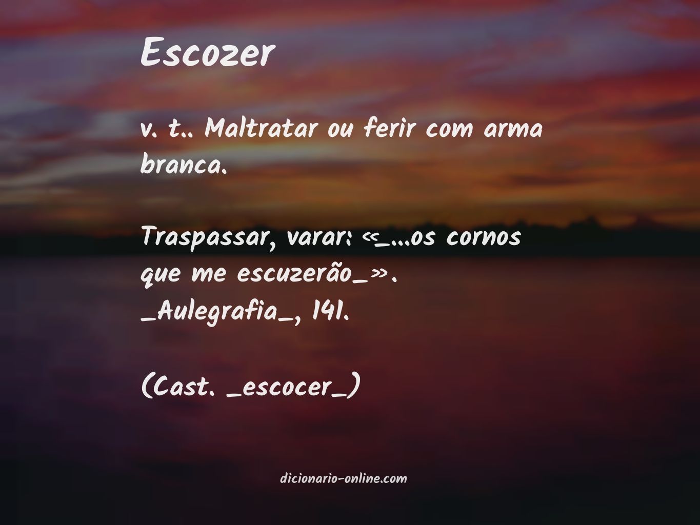 Significado de escozer