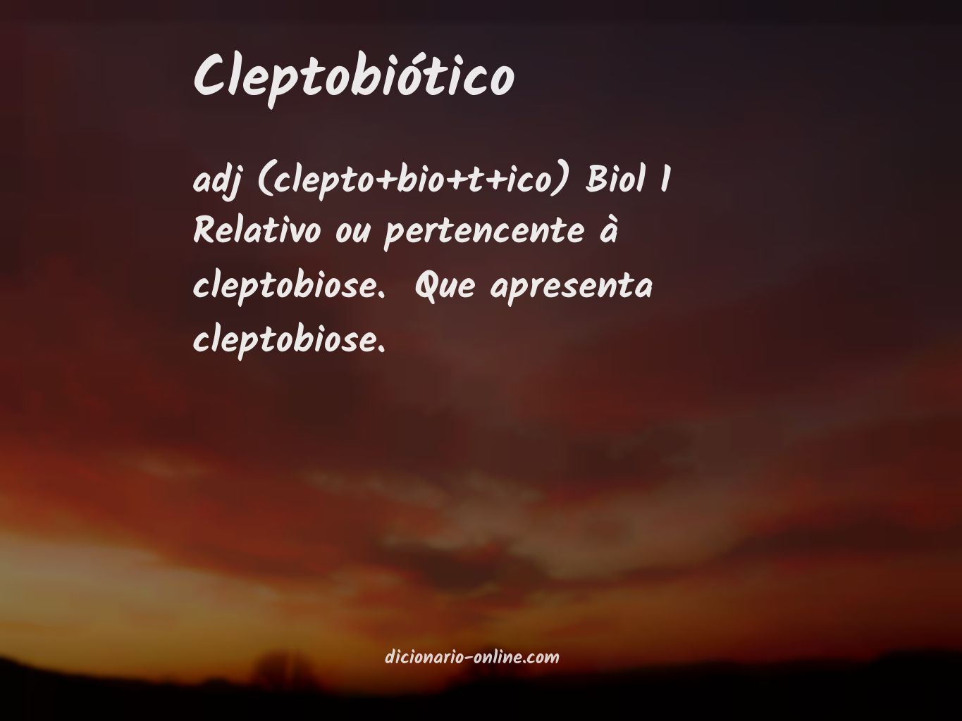 Significado de cleptobiótico