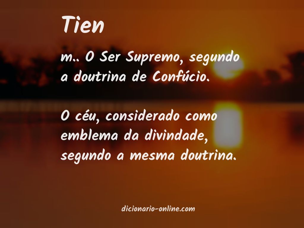 Significado de tien