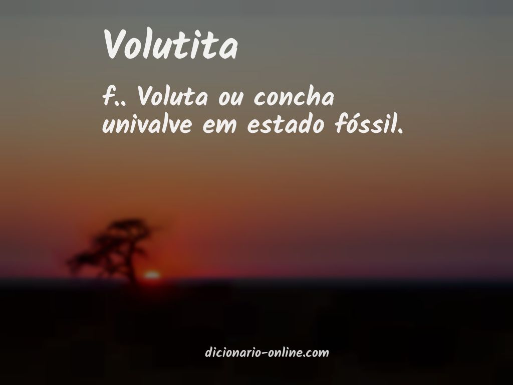 Significado de volutita