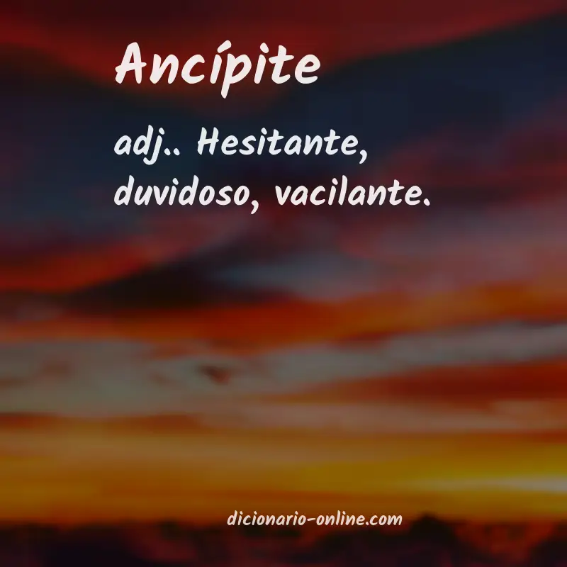 Significado de ancípite