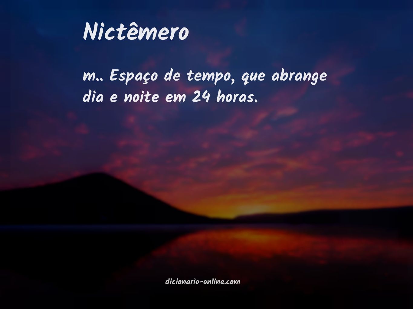 Significado de nictêmero