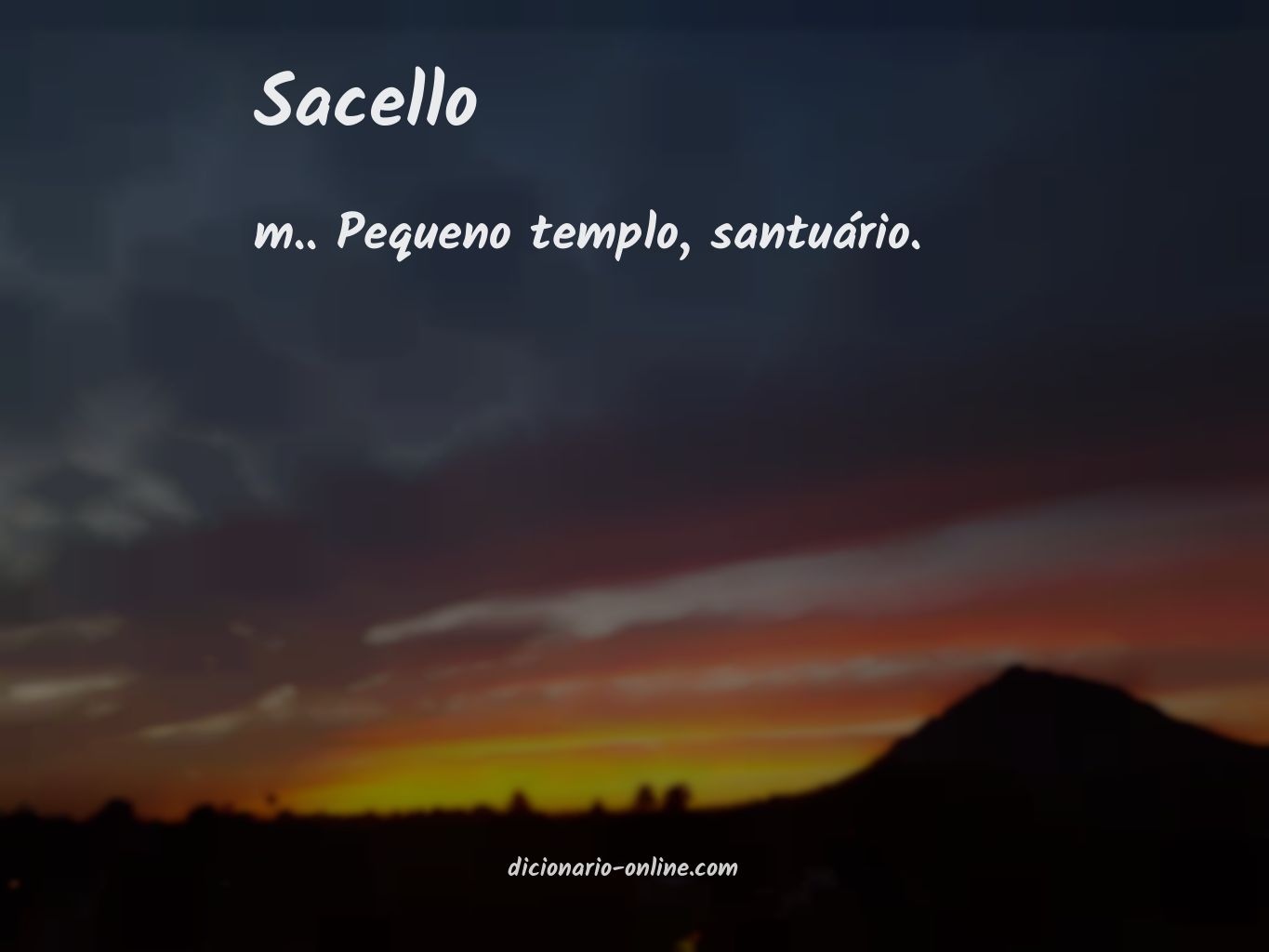 Significado de sacello