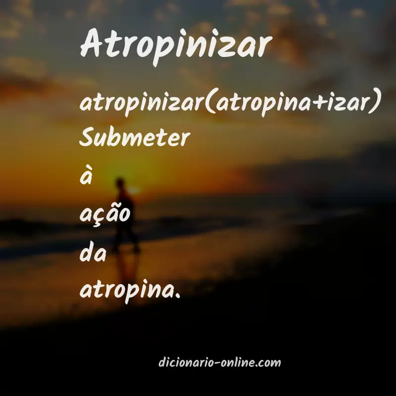 Significado de atropinizar