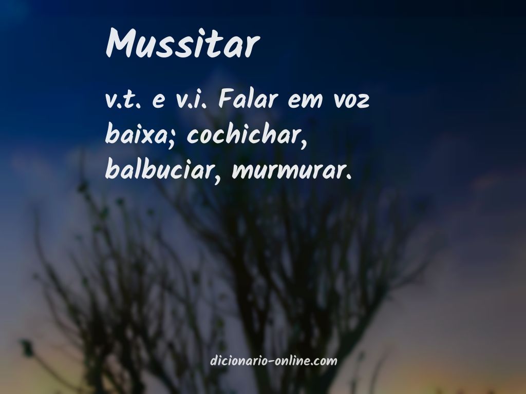 Significado de mussitar