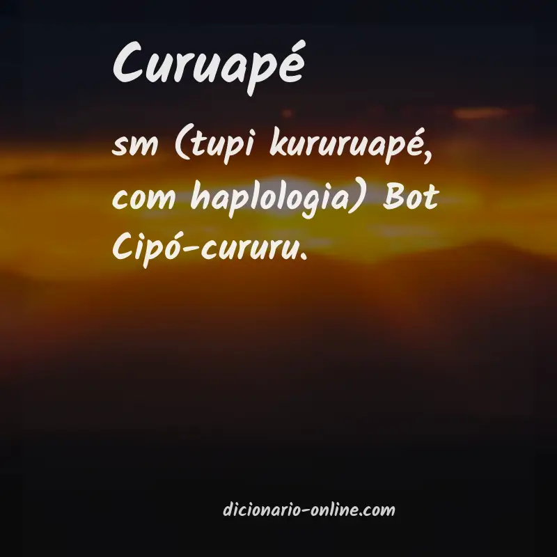 Significado de curuapé