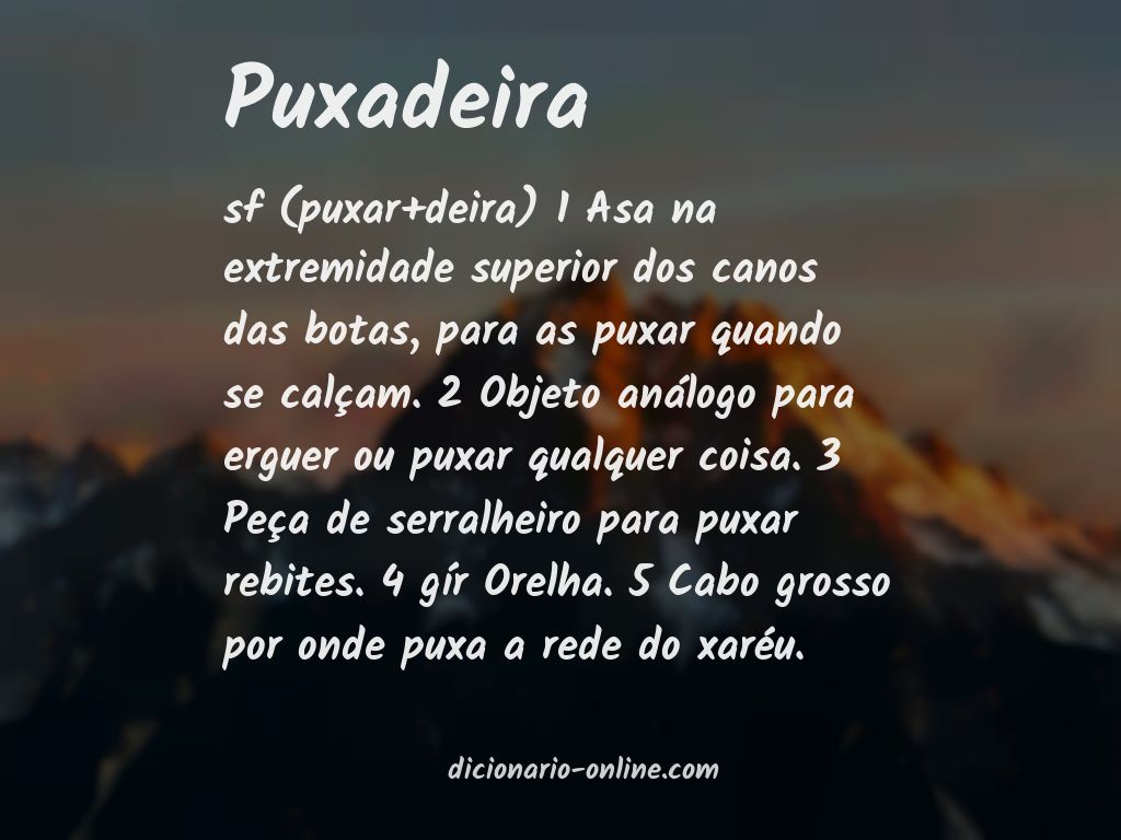 Significado de puxadeira