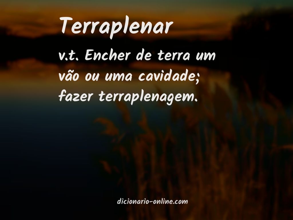 Significado de terraplenar