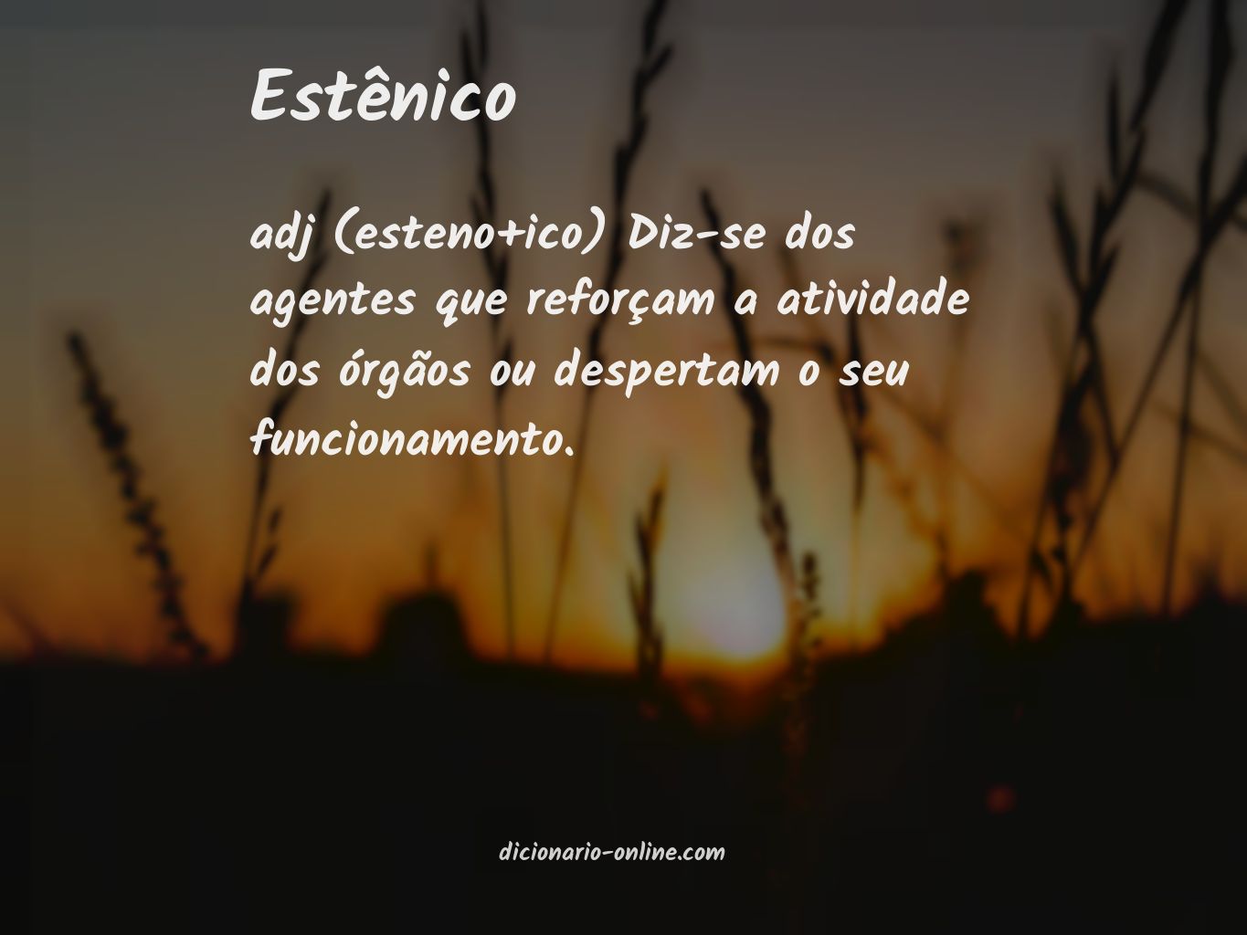 Significado de estênico